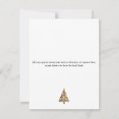 Concentrische cirkels kerstboomfeest uitnodiging (Achterkant)