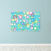 Concentrische cirkels met platte canvas afdrukken (Insitu (Houten vloer))