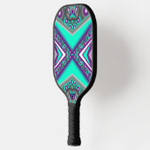 Concentrische cirkels naar het punt Abstract Pickleball Paddle (Links)