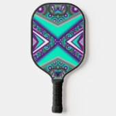 Concentrische cirkels naar het punt Abstract Pickleball Paddle (Achterkant)
