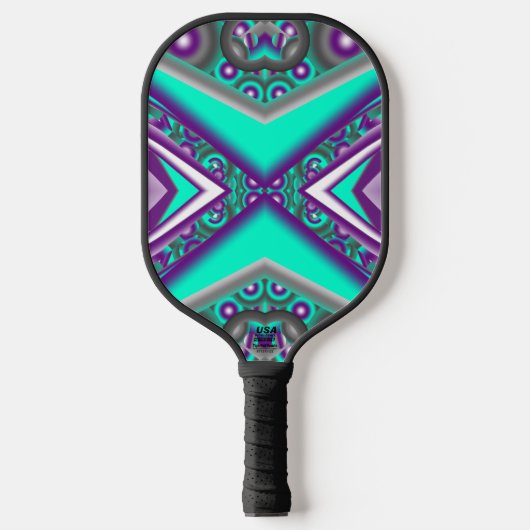 Concentrische cirkels naar het punt Abstract Pickleball Paddle (Voorkant)