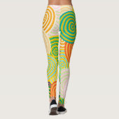 Concentrische cirkels Scarf Leggings (Achterkant)