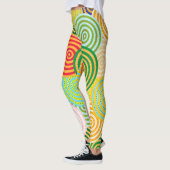 Concentrische cirkels Scarf Leggings (Links)
