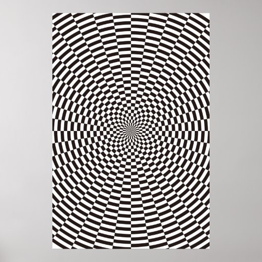 Concentrische cirkels verzonden Poster van 9 grade (Voorkant)