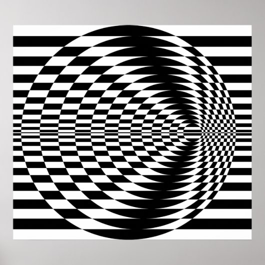 Concentrische cirkels voor de kunstcontrastverhoud poster (Voorkant)