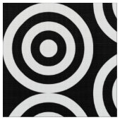 Concentrische cirkels - wit op zwart stof (Close Up)