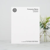 Concentrische cirkels - zwart briefhoofd (Staand voorkant)