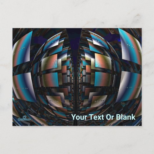 Concentrische halfronden briefkaart (Voorkant)