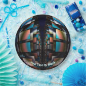 Concentrische halfronden papieren bordje (Feest)