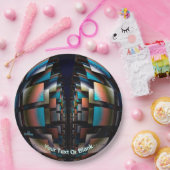 Concentrische halfronden papieren bordje (Feest)