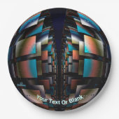 Concentrische halfronden papieren bordje (Voorkant)