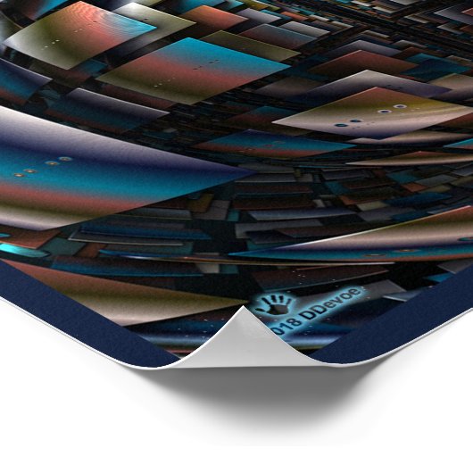 Concentrische halfronden poster (Hoek)