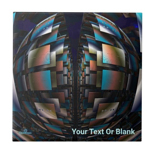 Concentrische halfronden tegeltje (Voorkant)