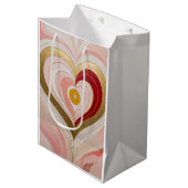 Concentrische Hartbloem Medium Cadeauzakje (Voorkant Gekanteld)