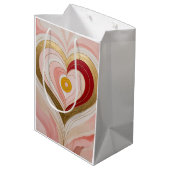 Concentrische Hartbloem Medium Cadeauzakje (Achterkant Gekanteld)