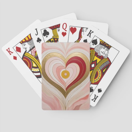 Concentrische Hartbloem Pokerkaarten (Achterkant)