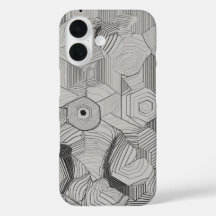 concentrische hexagons lijnkunst