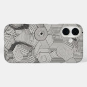 concentrische hexagons lijnkunst Case-Mate iPhone case (Achterkant (horizontaal))