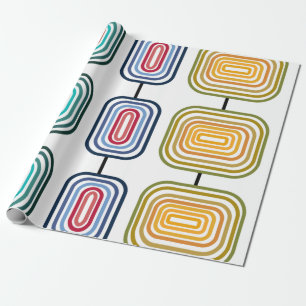 Concentrische rechthoeken cadeaupapier