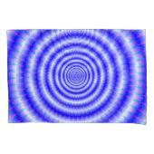 Concentrische ringen in Blauw en Wit Kussensloop (Voorkant)