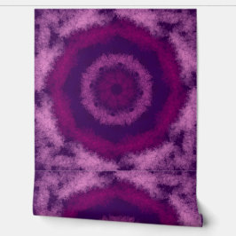 Concentrische roze en paarse cirkels behang