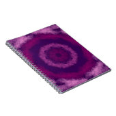 Concentrische roze en paarse cirkels notitieboek (Rechterzijde)