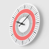 Concentrische Stralen - Tropisch Roze Grote Klok (Hoek)