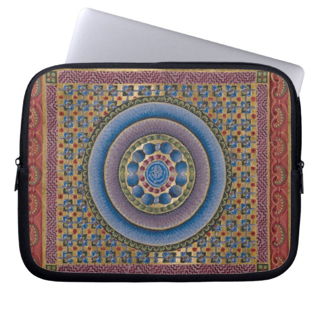 Concentrische verlichting laptop sleeve (Voorkant)