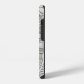 Concentrische Vierkanten Lijn Kunst iPhone Hoesje (Linkerkant)