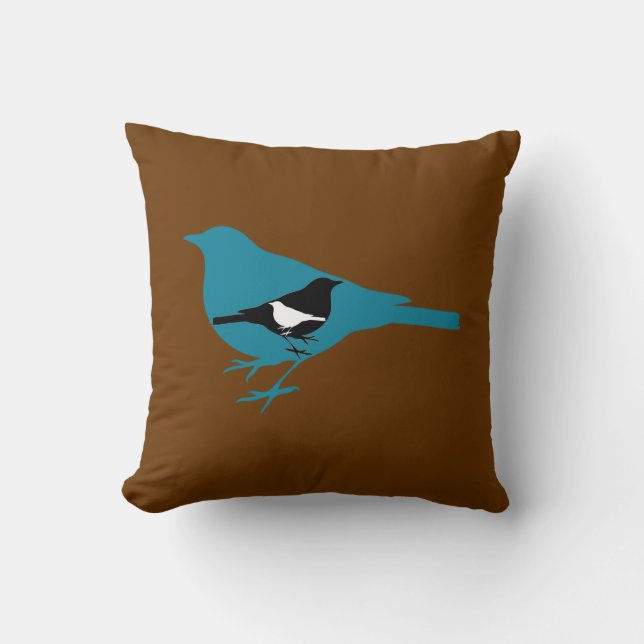 Concentrische Vogels Kussen (Voorkant)