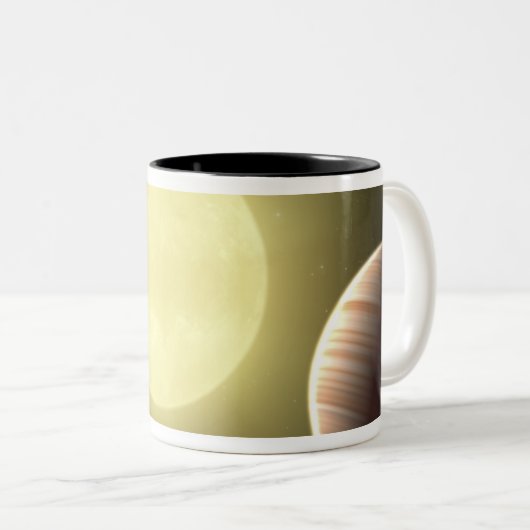 Concept 2 van kunstenaar tweekleurige koffiemok (Voorkant rechts)