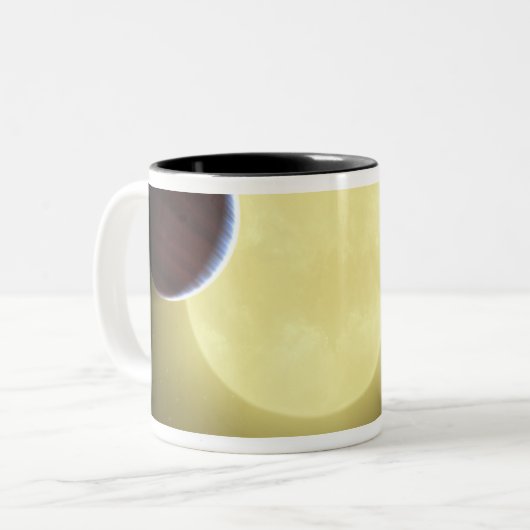 Concept 2 van kunstenaar tweekleurige koffiemok (Voorkant links)