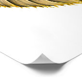 Concept Ammonietfossil in levendige inktkleuren Poster (Hoek)