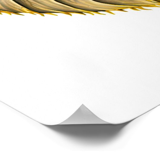 Concept Ammonietfossil in levendige inktkleuren Poster (Hoek)