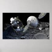 Concept Art van Orion Spacecraft in Lunar Orbit Poster (Voorkant)