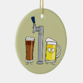 Concept Beer lager tapout mok alcoholschuim drink Keramisch Ornament (Rechts)