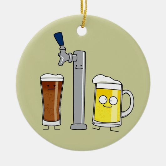 Concept Beer lager tapout mok alcoholschuim drink Keramisch Ornament (Voorkant)