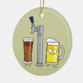 Concept Beer lager tapout mok alcoholschuim drink Keramisch Ornament (Links)