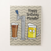 Concept Beer lager tapout mok alcoholschuim drink Legpuzzel (Verticaal)