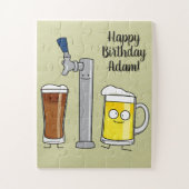 Concept Beer lager tapout mok alcoholschuim drink Legpuzzel (Verticaal)