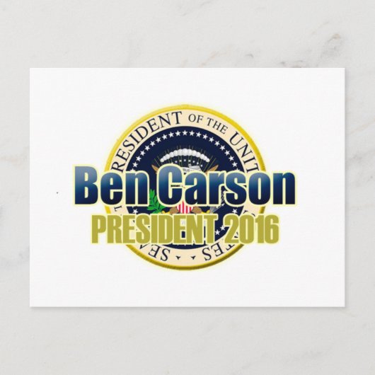 Concept Benjamin Carson voor President Briefkaart (Voorkant)