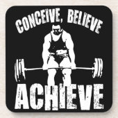 Concept, geloof, realiseer - Motivatie resultaat Bier Onderzetter (Voorkant)