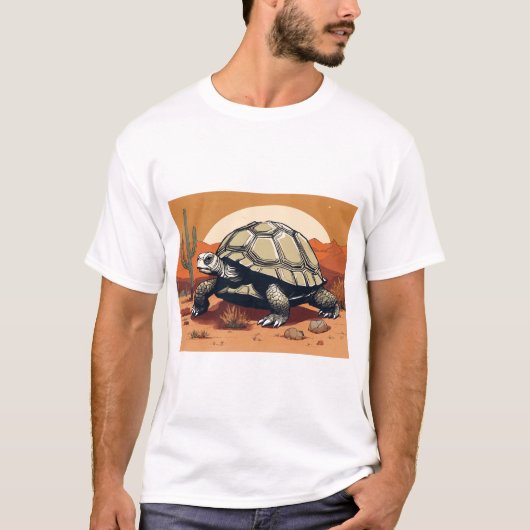 Concept Kunst van een enorme schildpad in aride st T-shirt (Voorkant)