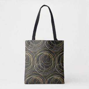 Concept naadloos luxepatroon met stippen en lijnen tote bag