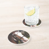 Concept-Onderzetters voor het redden van paarden Zandsteen Onderzetter (Zijkant)