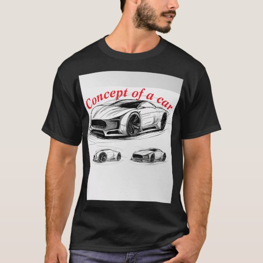 Concept van een auto t-shirt (Voorkant)