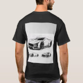 Concept van een auto t-shirt (Achterkant)