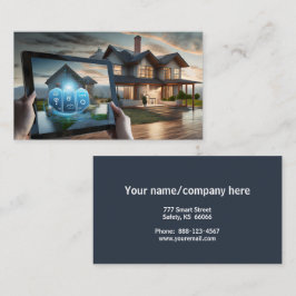 Concept van een smart home visitekaartje