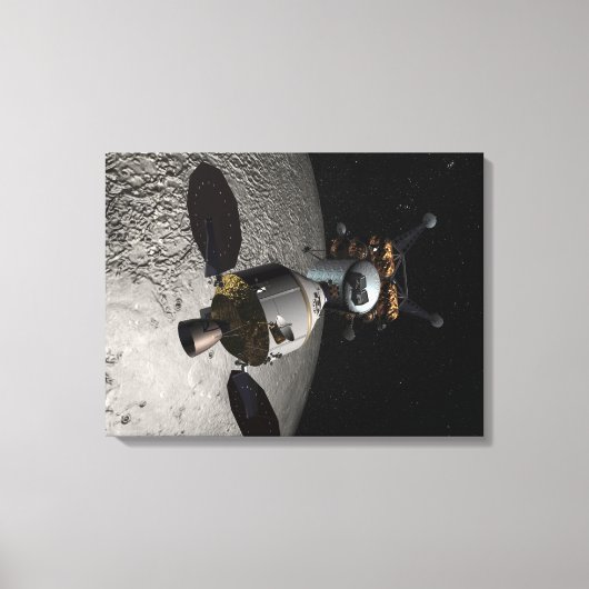 Concept van het Orion-testvoertuig voor bemannings Canvas Afdruk (Voorkant)