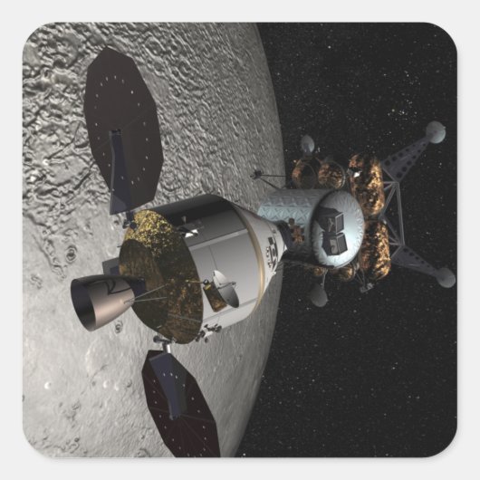 Concept van het Orion-testvoertuig voor bemannings Vierkante Sticker (Voorkant)